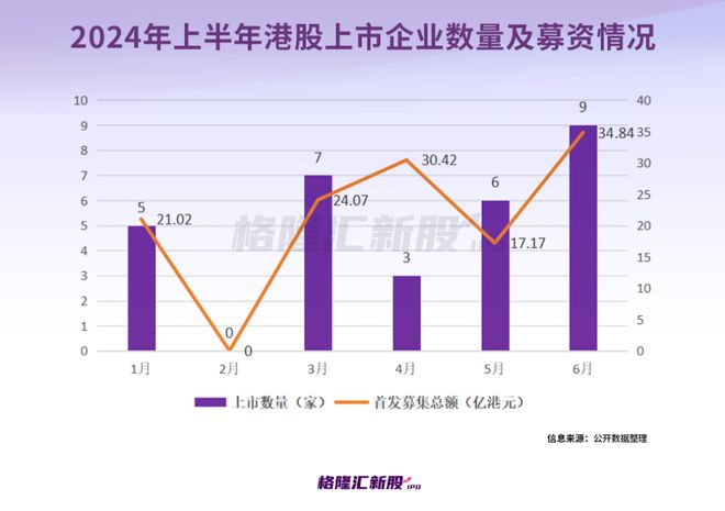 2024年上半年港股IPO募资额再创新低美股IPO回暖中国企业境外上市热情高涨(图2)