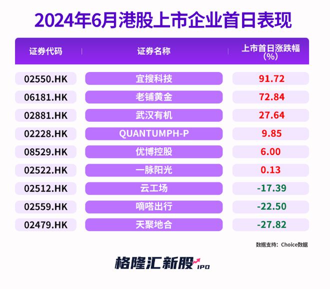 2024年上半年港股IPO募资额再创新低美股IPO回暖中国企业境外上市热情高涨(图5)